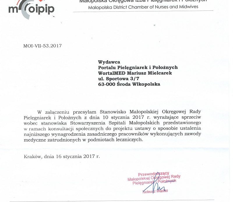 Napisano: "Niezrozumiałym jest faworyzowanie pielęgniarek ze specjalizacją pomimo że w praktyce pielęgniarka ze specjalizacją wykonują taką samą pracę jak pielęgniarki bez specjalizacji nie zmienią się ich zakres obowiązków i odpowiedzialności w kwestii samodzielnego podejmowania decyzji." Jest sprzeciw wobec takiego stanowiska…