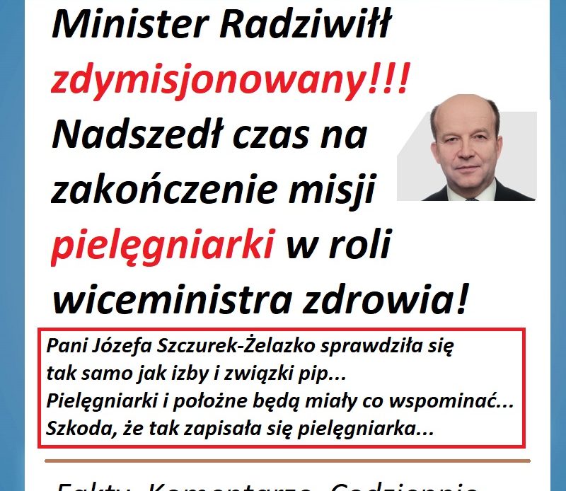 Przypadek? 9 stycznia po odwołania ministra Radziwiłła z funkcji ministra zdrowia opublikowano fascynujący dokument pt.: Strategii na rzecz rozwoju pielęgniarstwa i położnictwa w Polsce. W pracach zespołu, który opracował "strategię" brały udział izba i związki pip.