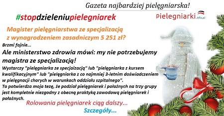 (3) #stopdzieleniupielęgniarek Sama mam mgr ale uważam, że to nie jest powód aby tak jak koleżanka 1 i 3 uważała pielęgniarkę ze średnim wykształceniem za gorszy sort! Jestem tym szczerze oburzona! Czyli co? Zanim zrobiłaś mgr też byłaś niedouczona?!