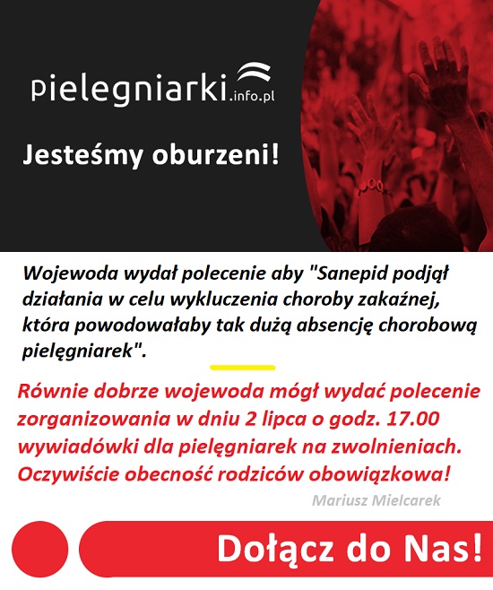 Zobacz bardzo ciekawy materiał telewizyjny prorządowego Radio Maryja: "Sanepid podjął działania w celu wykluczenia choroby zakaźnej, która powodowałaby tak dużą absencję chorobową pielęgniarek".