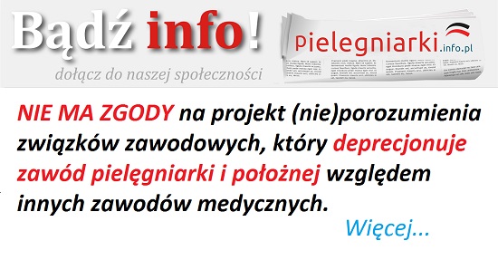 Spontaniczna akcja wysyłania przez pielęgniarki i położne pisma w sprawie "społecznego niezadowolenia"  w związku z projektem ustawy autorstwa związków zawodowych. Zobacz propozycję pisma, które ma być wysyłane do izby pielęgniarek.