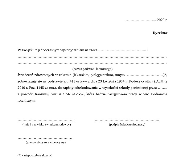 Dyrektor szpitala: pielęgniarka za transmisję wirusa zapłaci odszkodowanie.