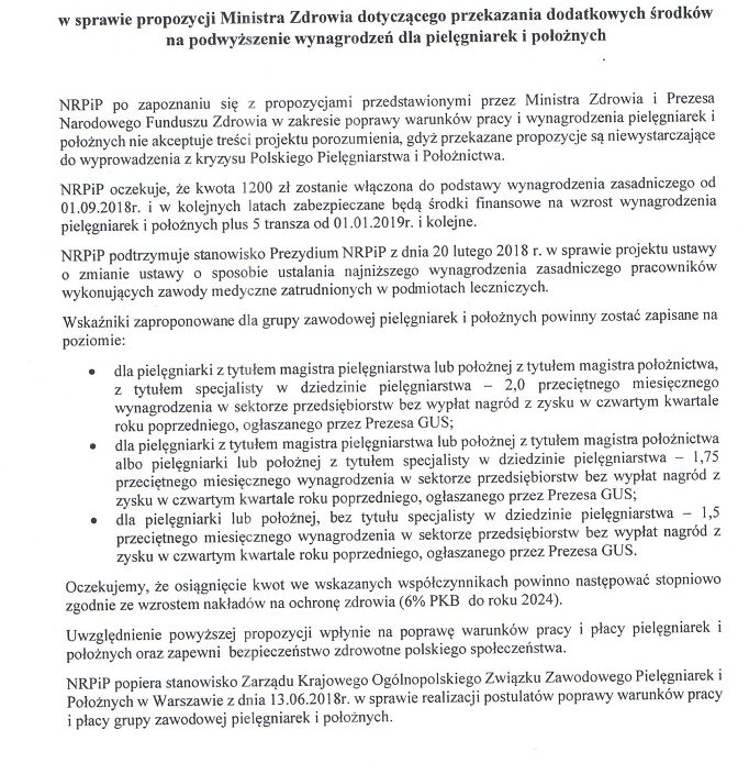 Podział pielęgniarek i położnych na trzy grupy według autorstwa pań w czepkach… Dziwne, że tego nie utajniono…