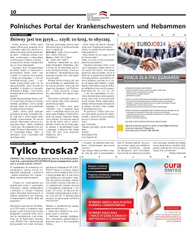 Ogólnopolska Gazeta Pielęgniarek i Położnych nr 5 – dodatek do gazety – Polnisches Portal der Krankenschwestern und Hebammen – dziwny jest ten język… czyli: co kraj, to obyczaj; tylko troska? TROSKA!